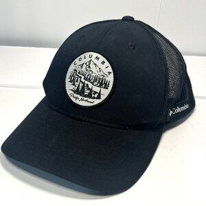 Columbia Black Pacific Northwest Snap Back Truckers Hat Cap